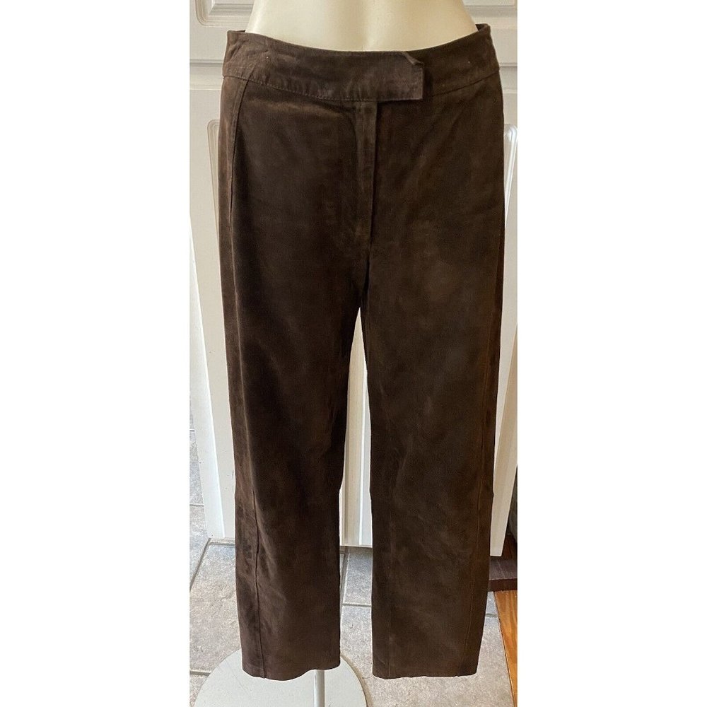 Chadwicks Women's 6L Brown Leather Pants  Lined Biker Gal Costume Cosplay